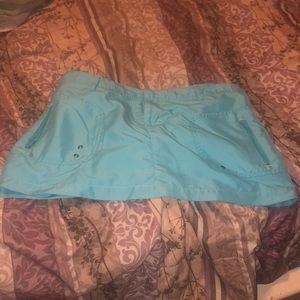 Blue Polyester Skirt
